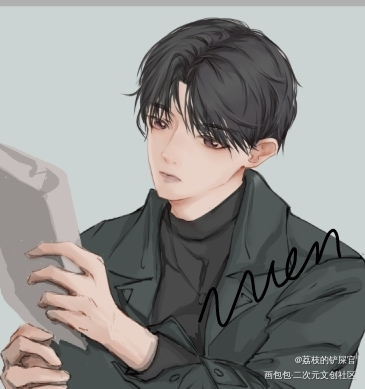 认真刷题_伪装学渣谢俞绘画作品