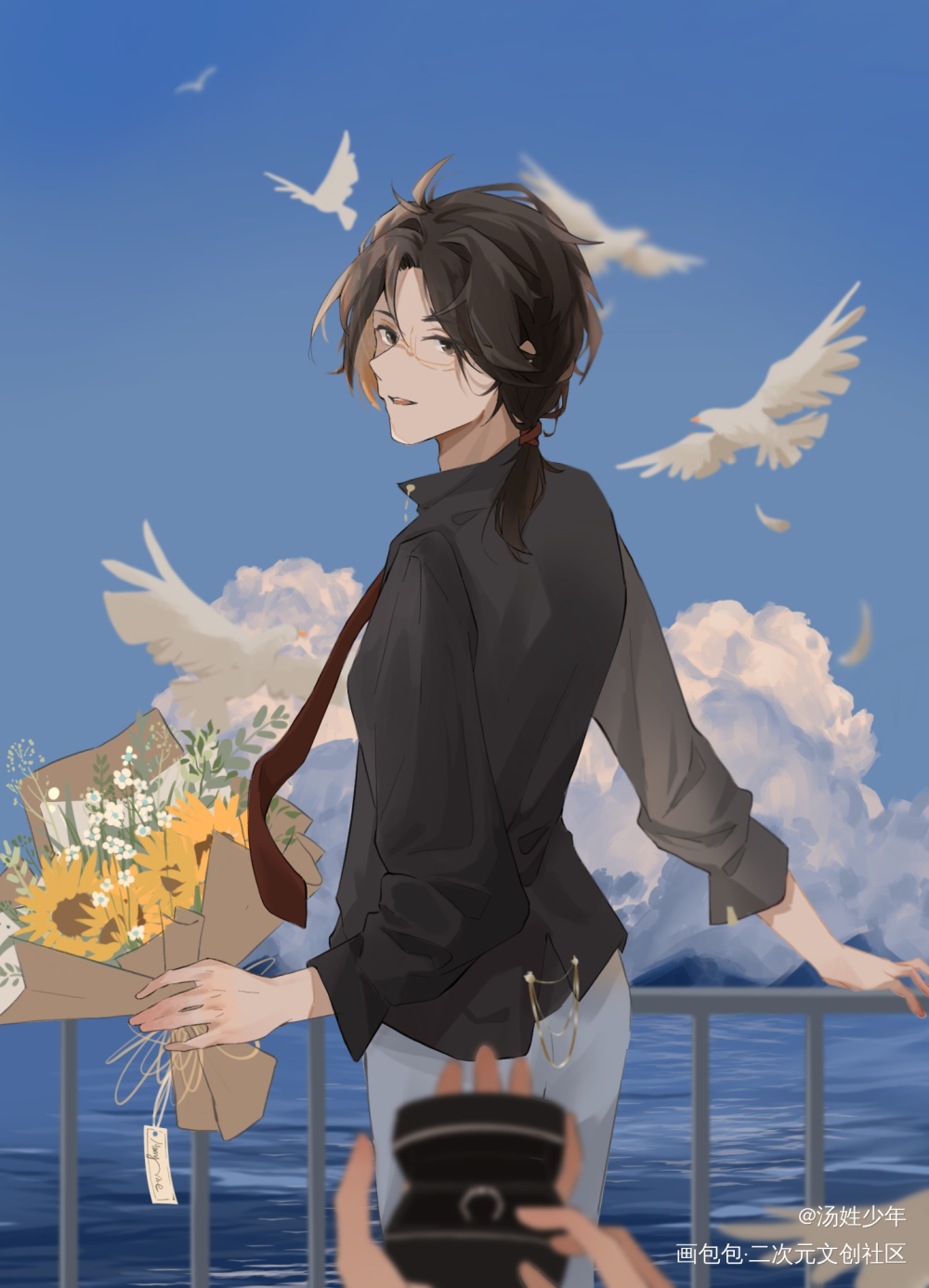 _默读舟渡费渡骆闻舟绘画作品