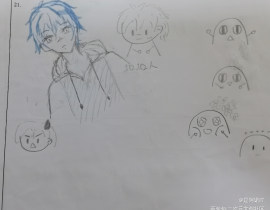 草稿纸上的绘画第一弹_绘画作品