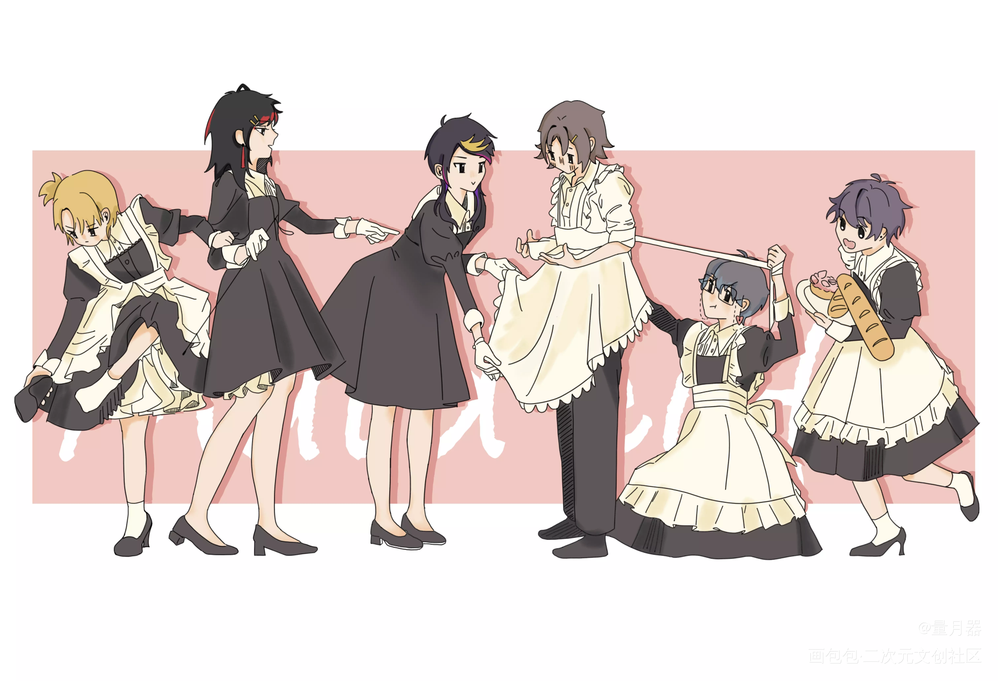 女仆餐厅开业倒计时：10min_shuyaminoshotoikeevelandLucakaneshirovoxakumamystarias绘画作品