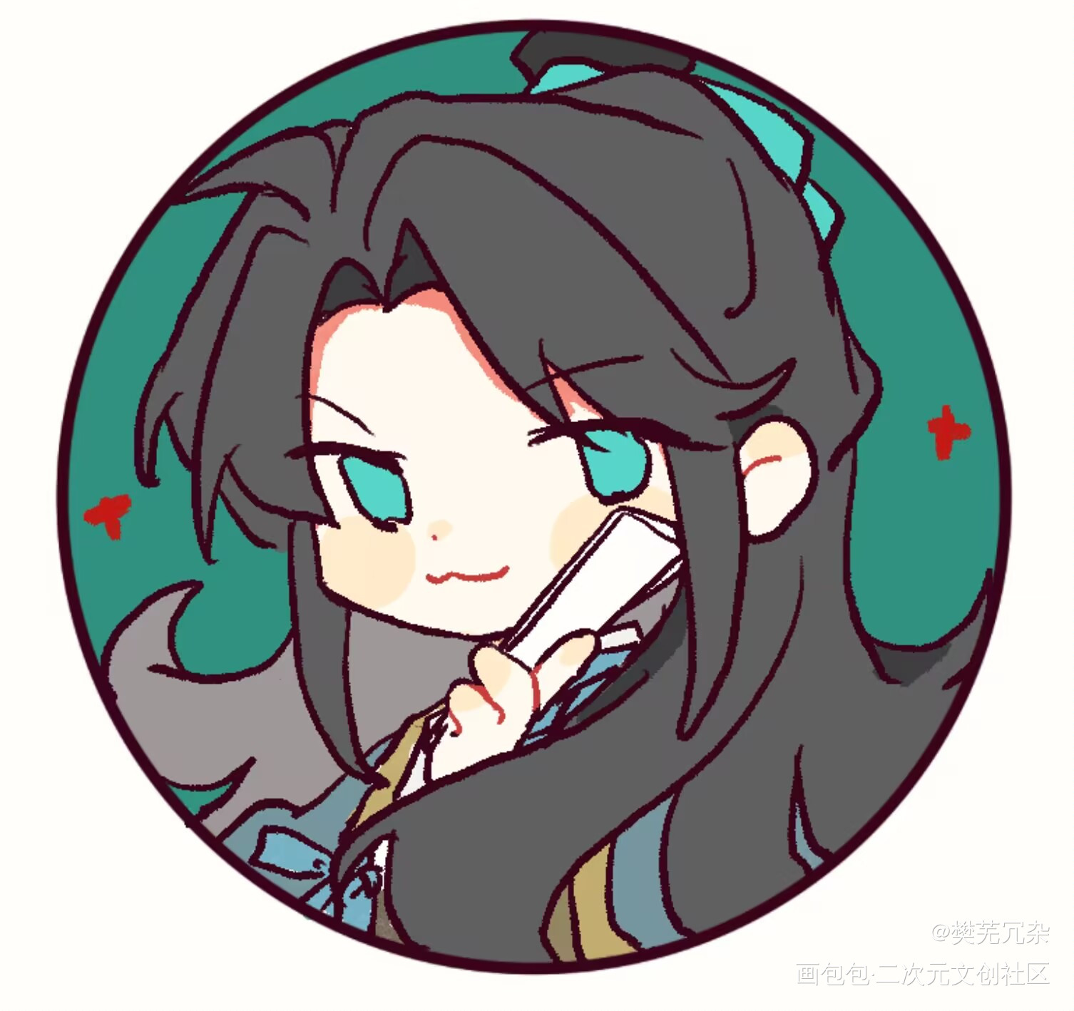 _人渣反派自救系统冰秋Q版绘画作品