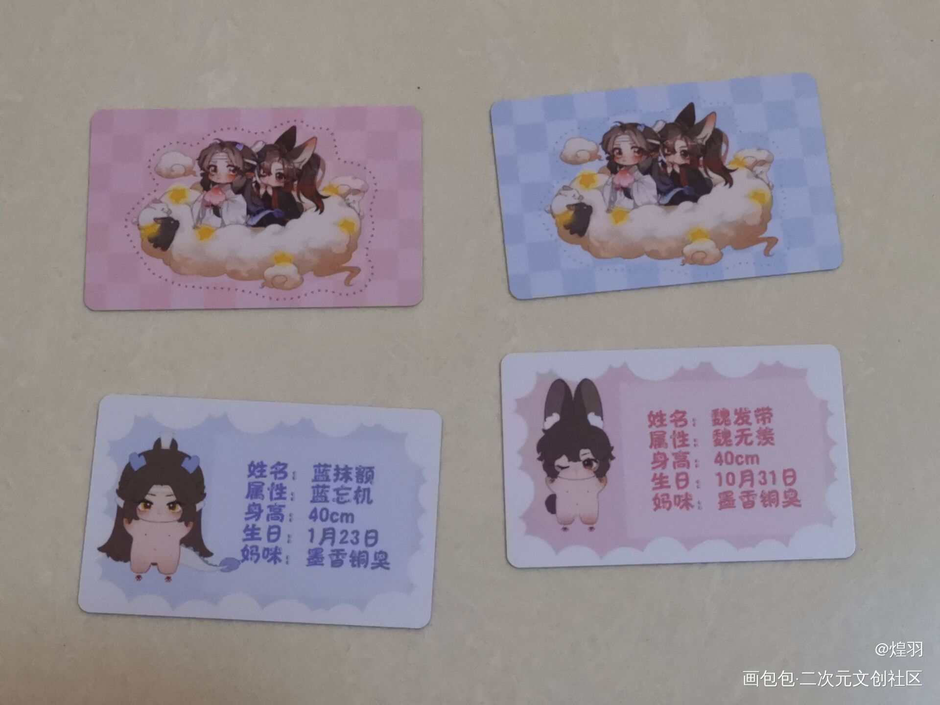 整了点忘羡出生证_魔道祖师忘羡墨香铜臭绘画作品
