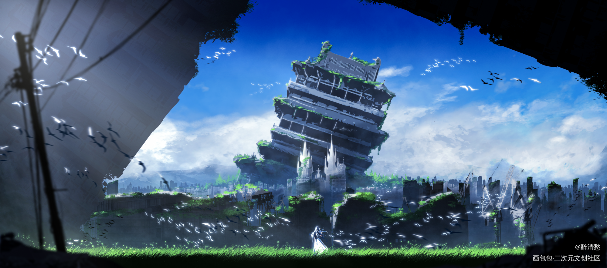 练习_日系风景原创绘画作品