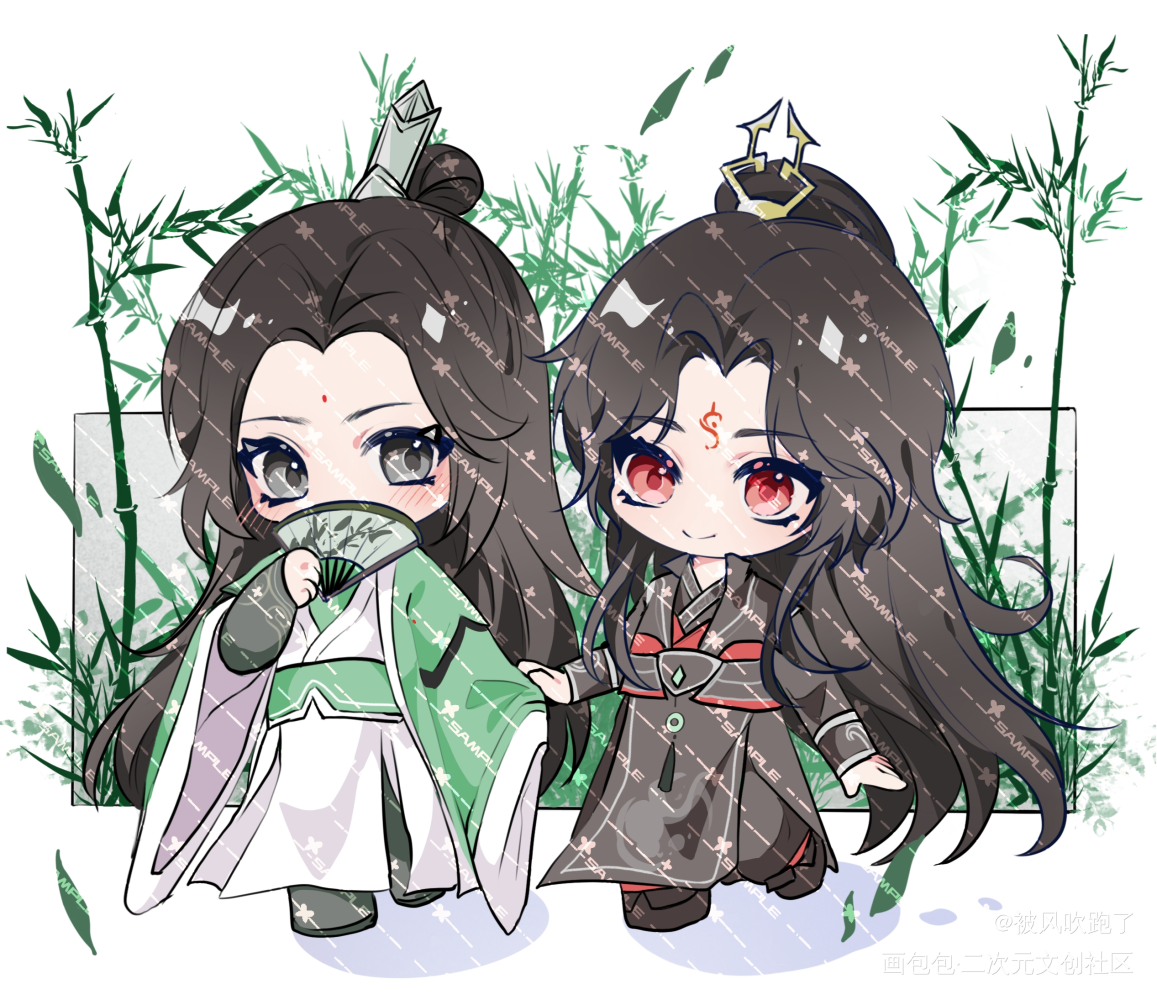 _人渣反派自救系统冰秋沈清秋洛冰河绘画作品