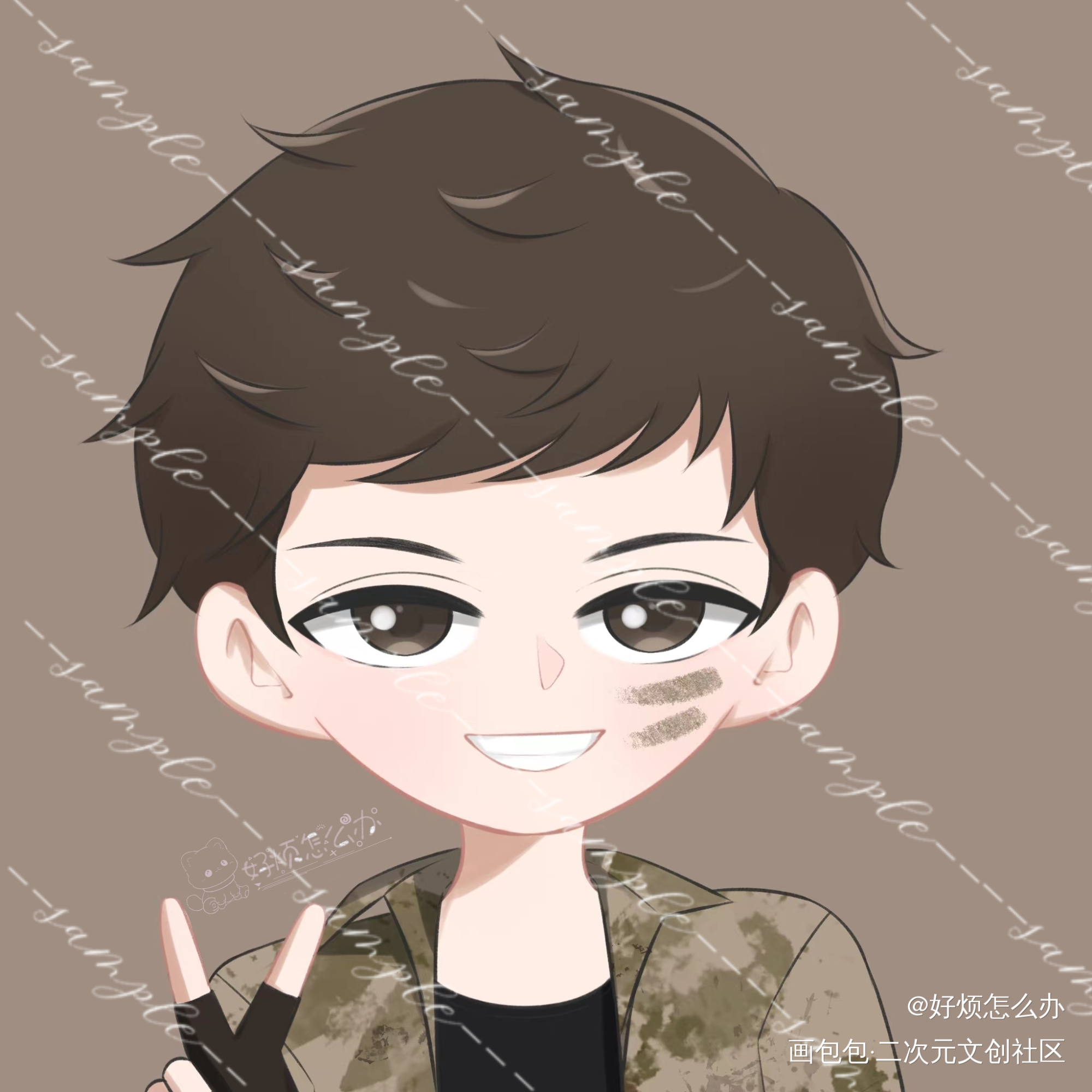 是酷酷的小鱼和可爱的公主哇～_小白杨188男团俞白绘画作品