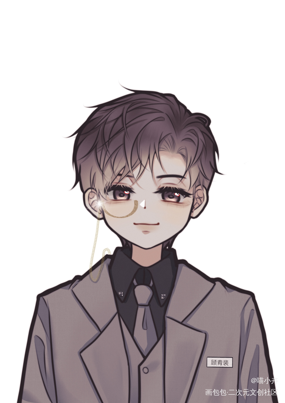 小狼狗和天仙的童年证件照_针锋对决188男团顾青裴原炀平涂绘画作品