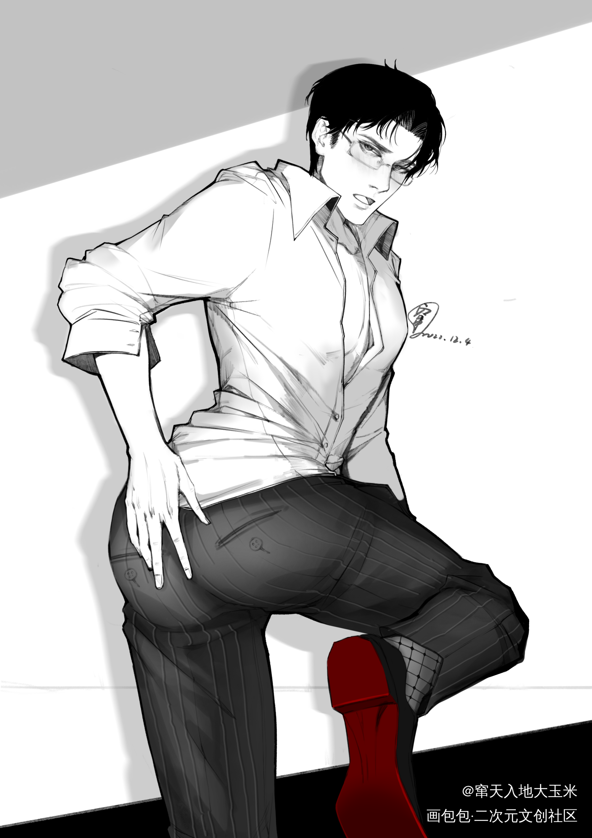 _针锋对决顾青裴绘画作品
