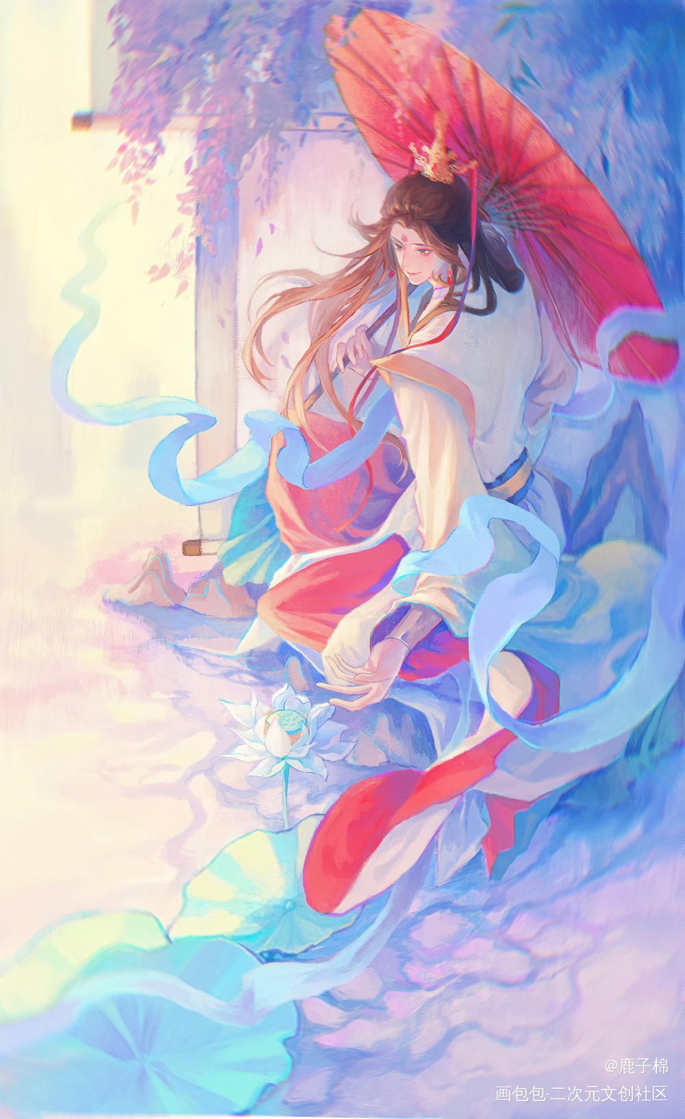 谢怜_天官赐福谢怜半厚涂绘画作品