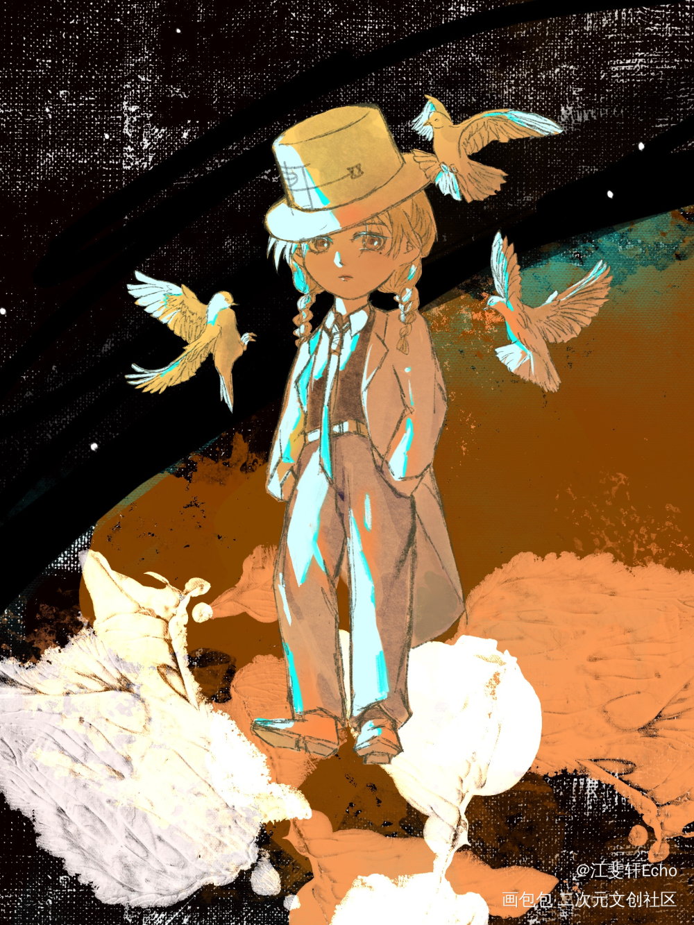 自设_板绘涂自设oc绘画作品