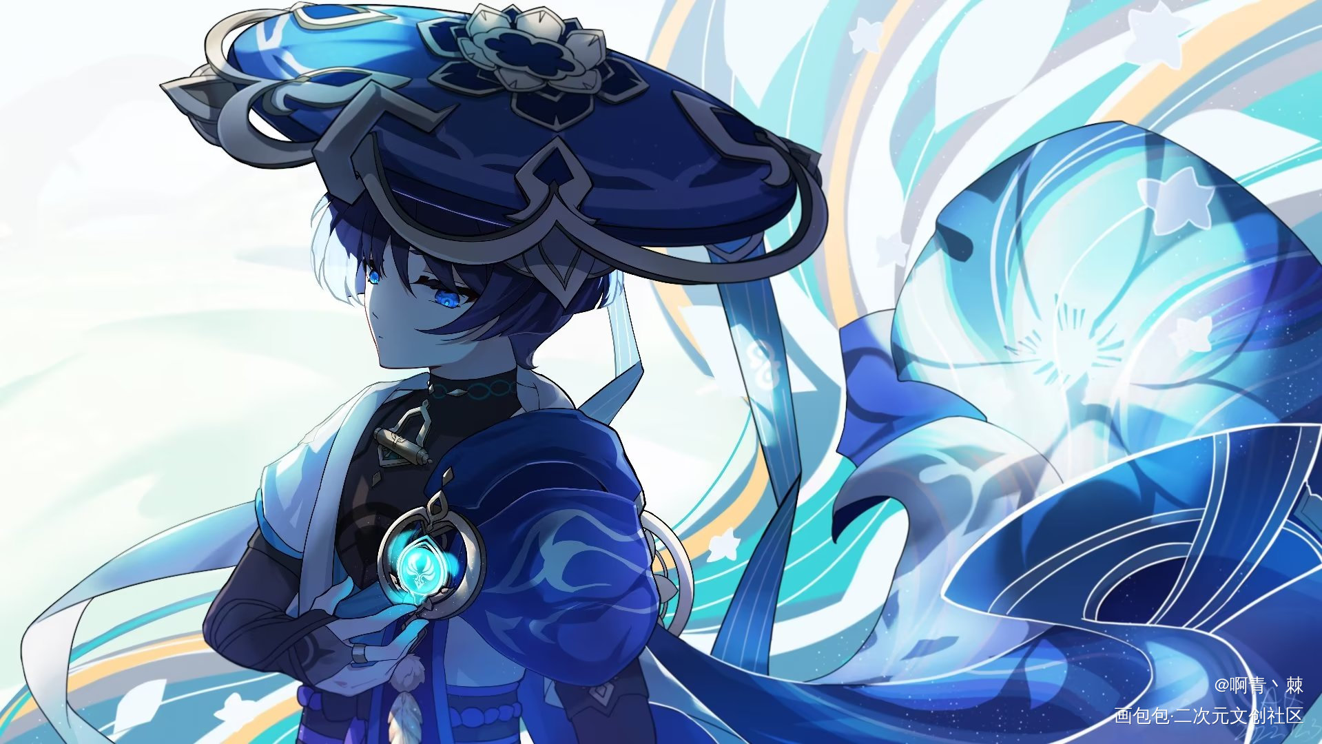 人偶之心_原神流浪者插画同人二次元板绘绘画作品
