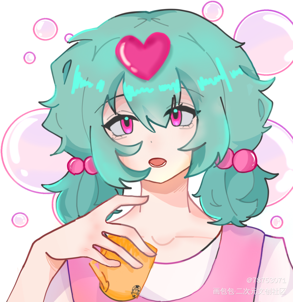 画的同人_开心超人联盟喜羊羊与灰太狼魔法少女小圆甜心超人鹿目圆平涂美羊羊指绘绘画作品