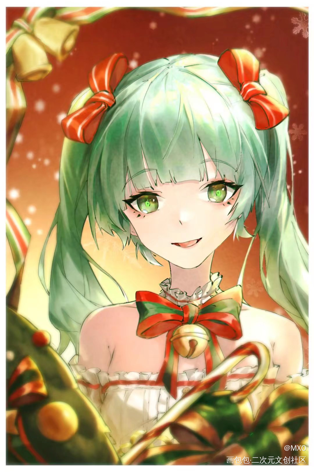 圣诞快乐咪_初音未来绘画作品