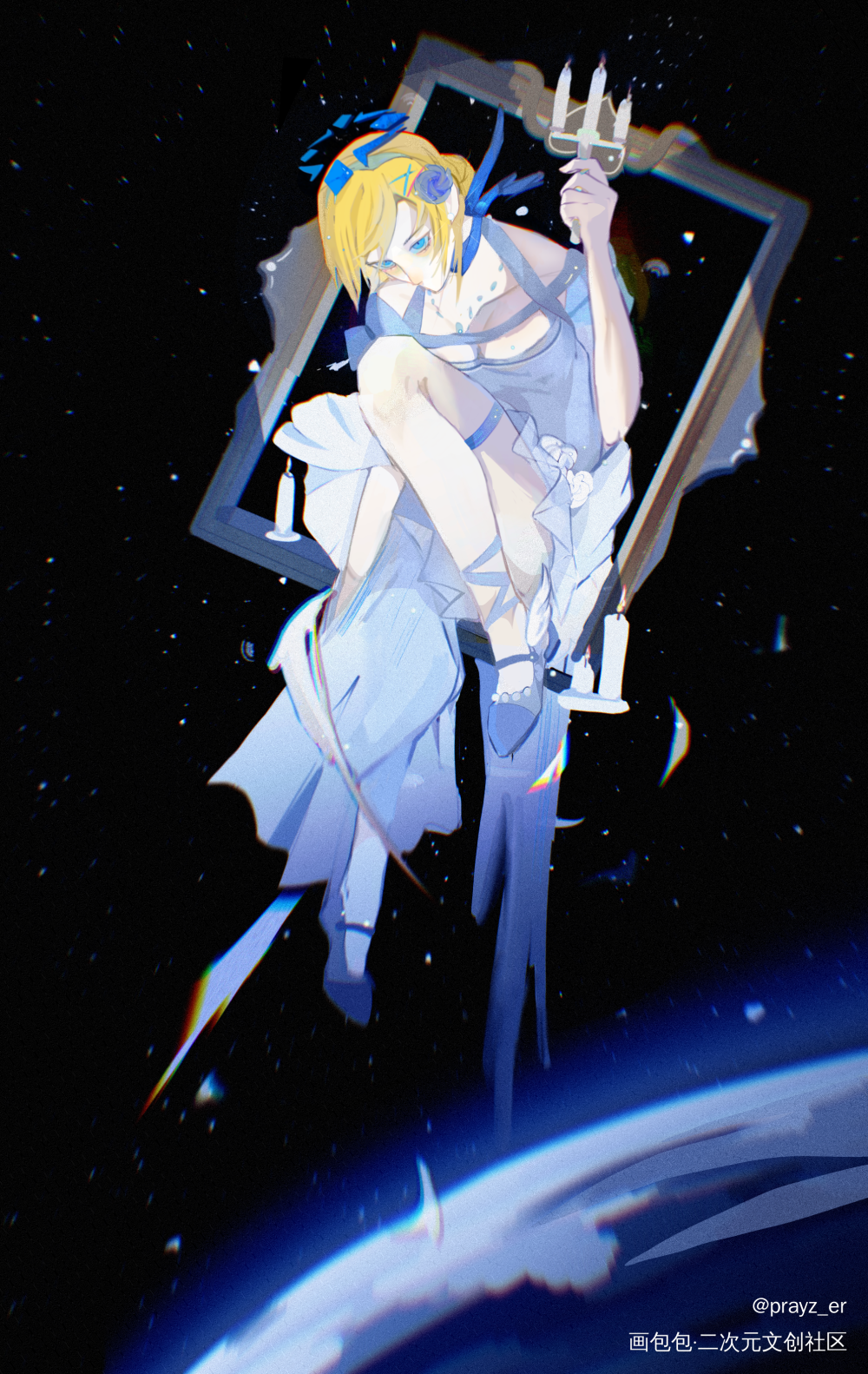 画中人_摸鱼原创oc绘画作品