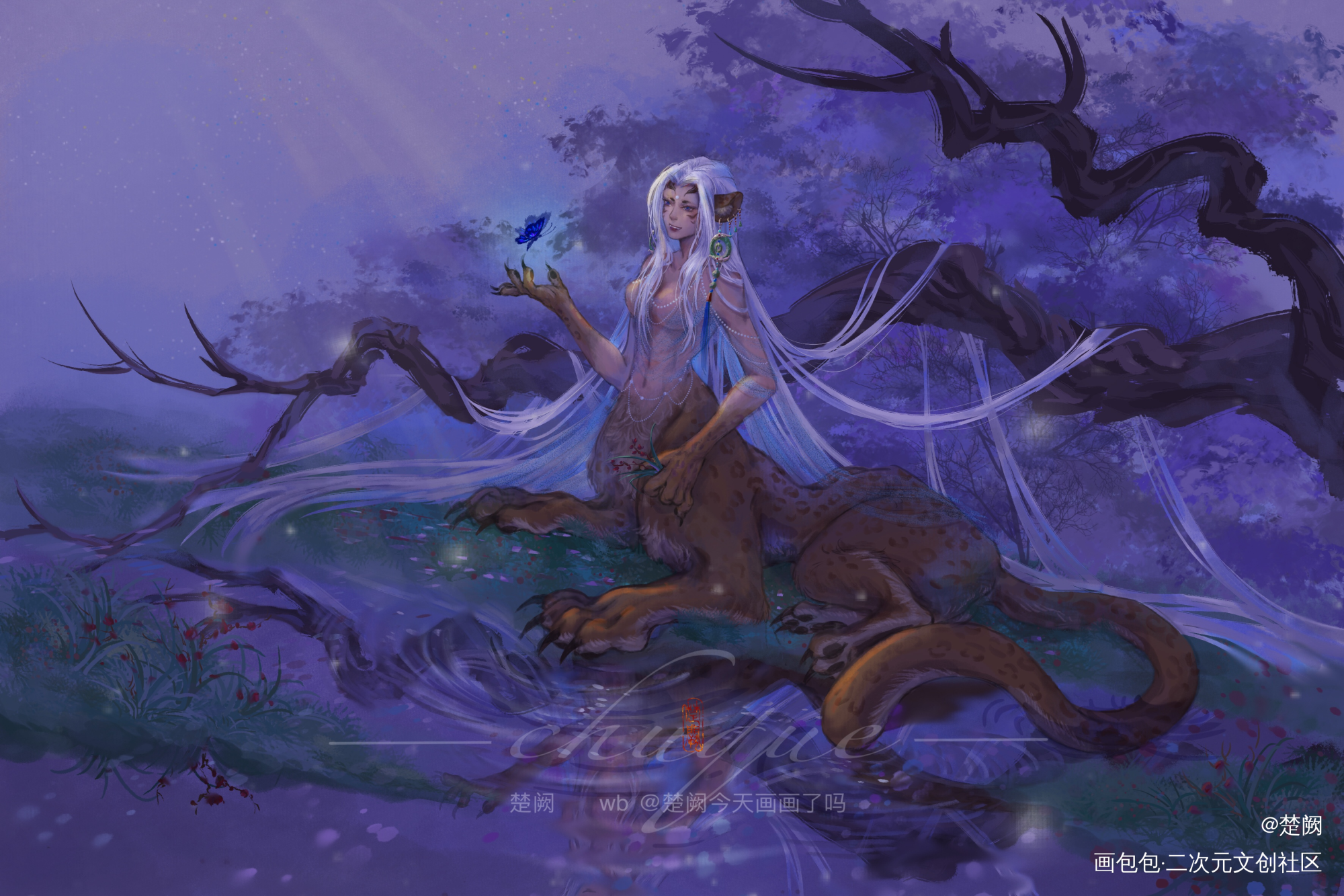 山海经·武罗_山海经板绘涂插画绘画绘画作品