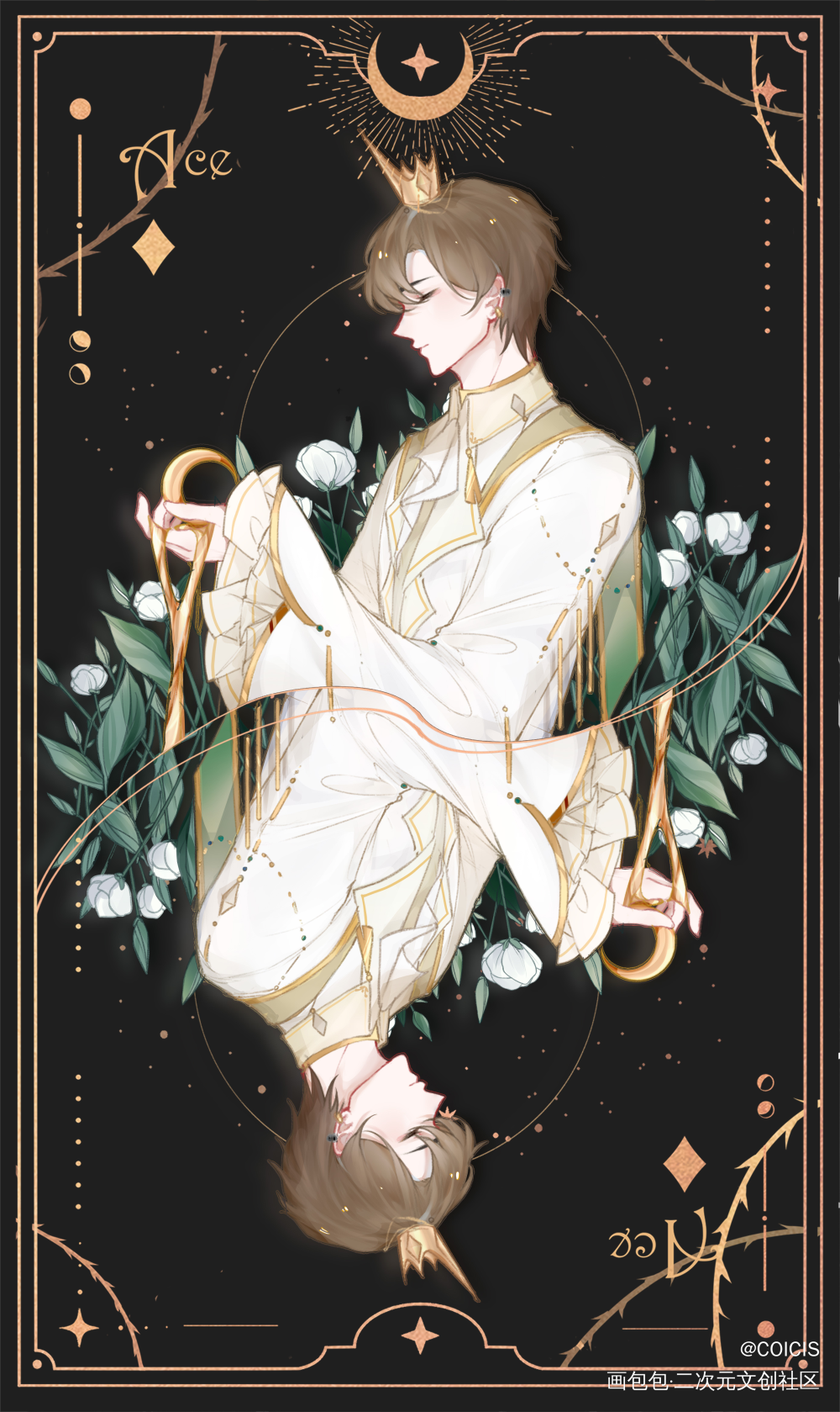 -月亮与桔梗-_营业悖论听觉方觉夏绘画作品