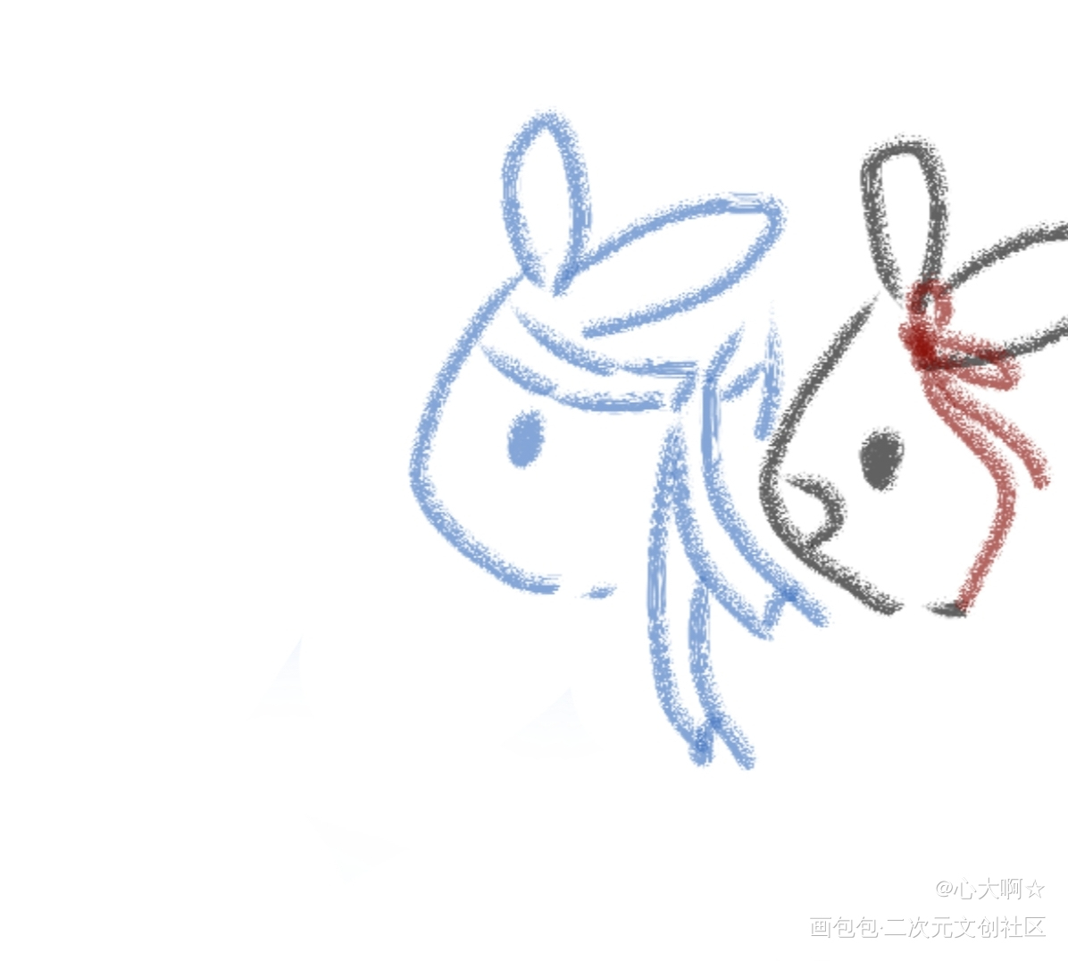 兔兔这么可爱_魔道祖师忘羡绘画作品