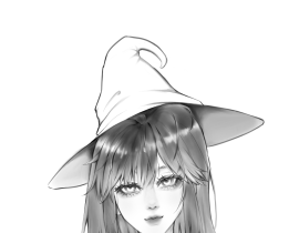 画个小女巫(˵¯͒〰¯͒˵)_绘画作品