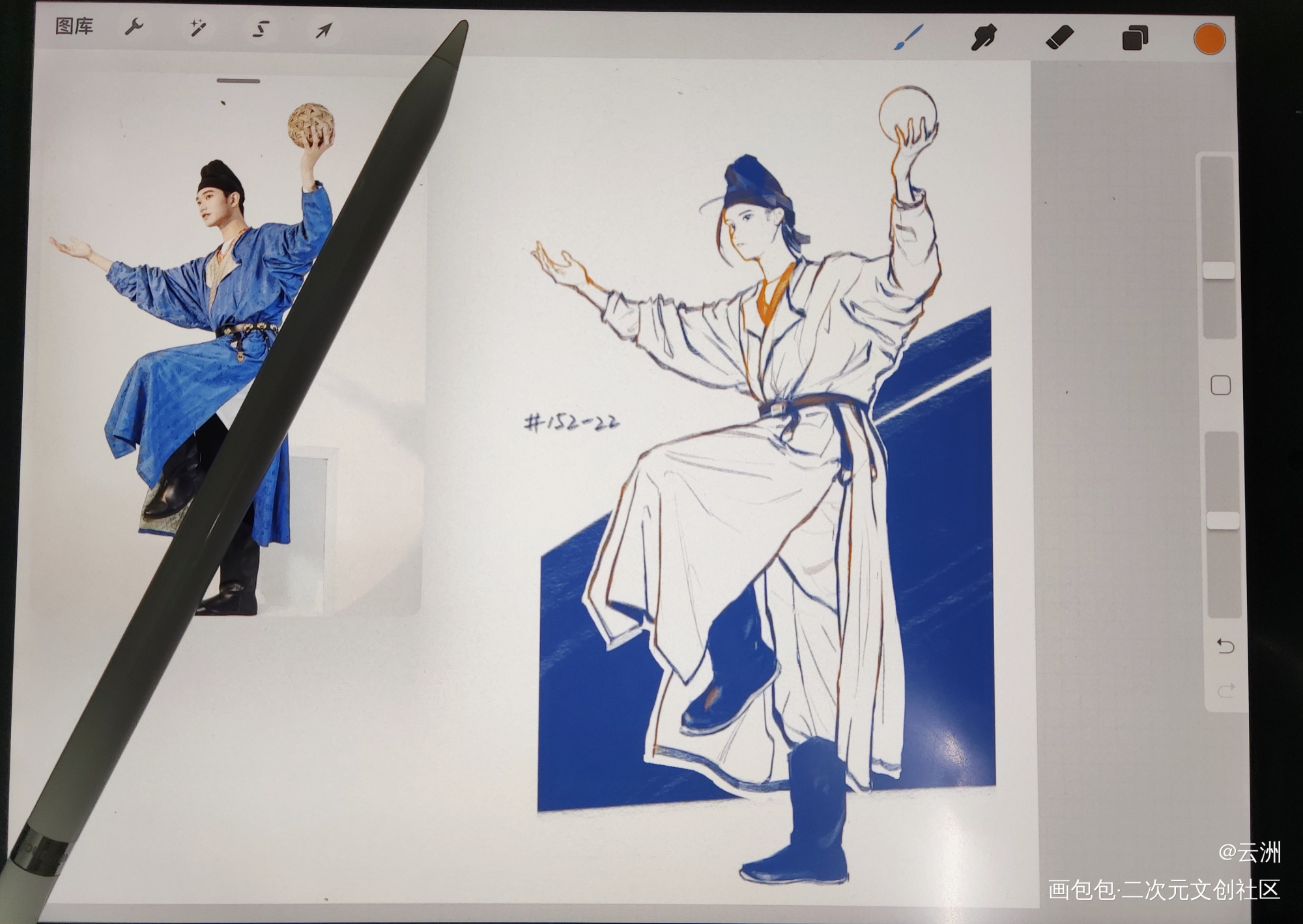 一个不打草稿的速写_速写摸鱼绘画作品