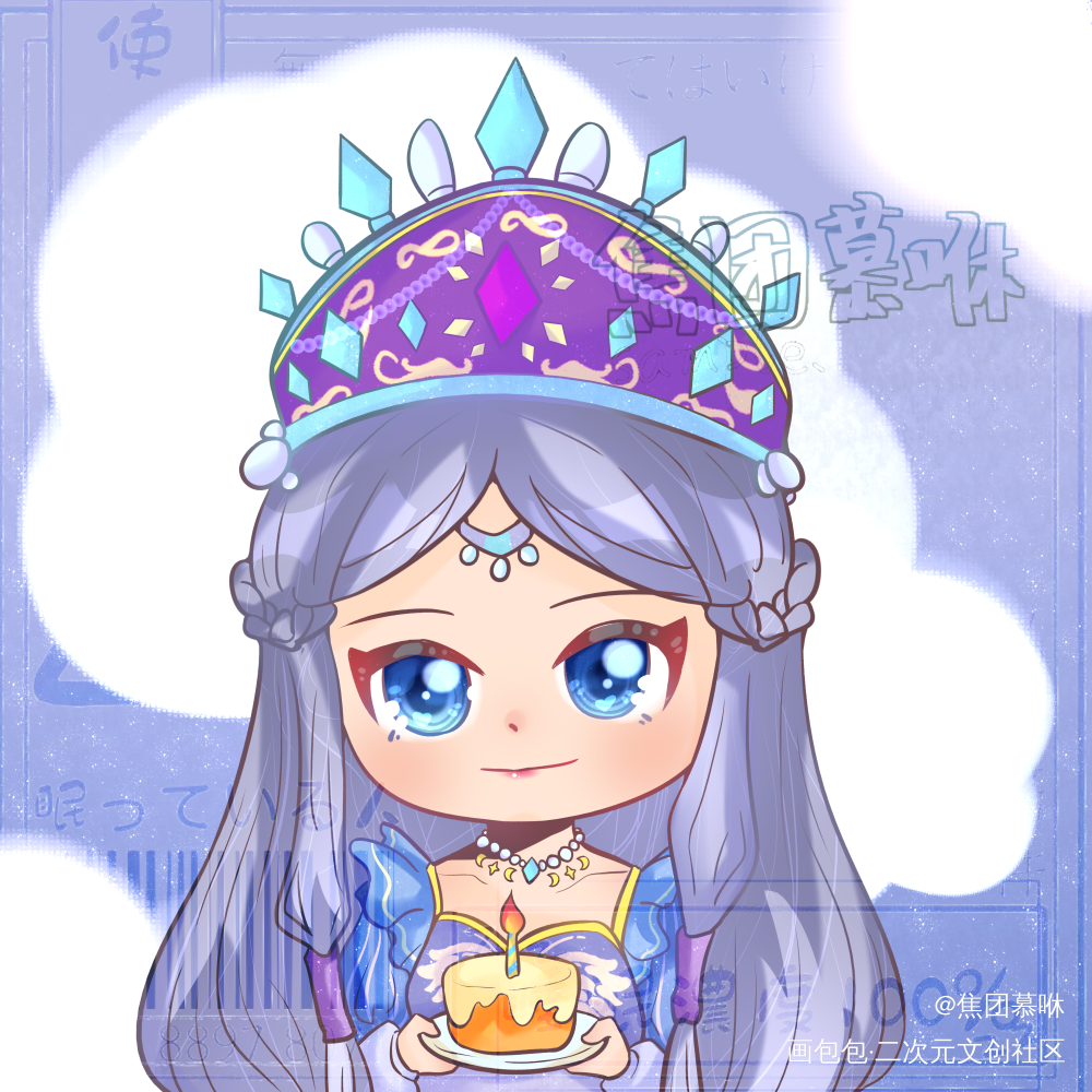稿稿_Q版求约稿画师约稿头像约稿指绘摸鱼约稿绘画绘画作品