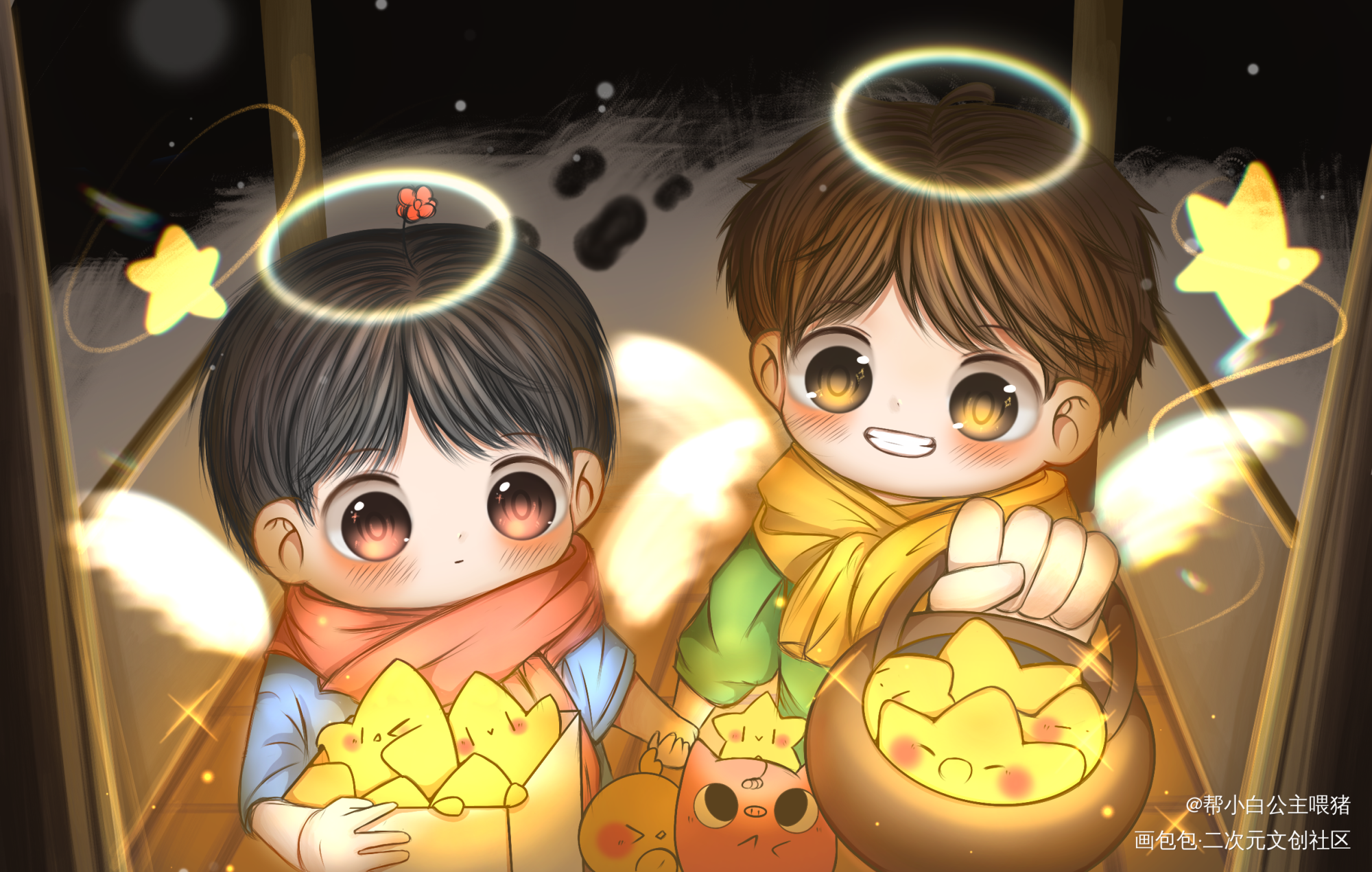 ╰(*´︶`*)╯_188男团白新羽俞风城绘画作品