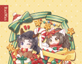 圣诞企划①🎄圣诞麋鹿🎄_绘画作品
