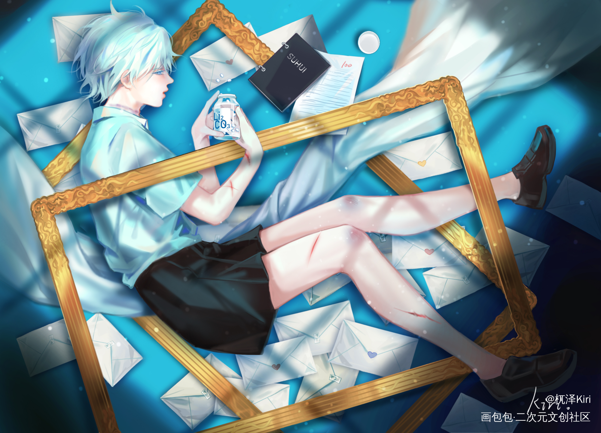 悬日_悬日苏洄稚楚绘画作品