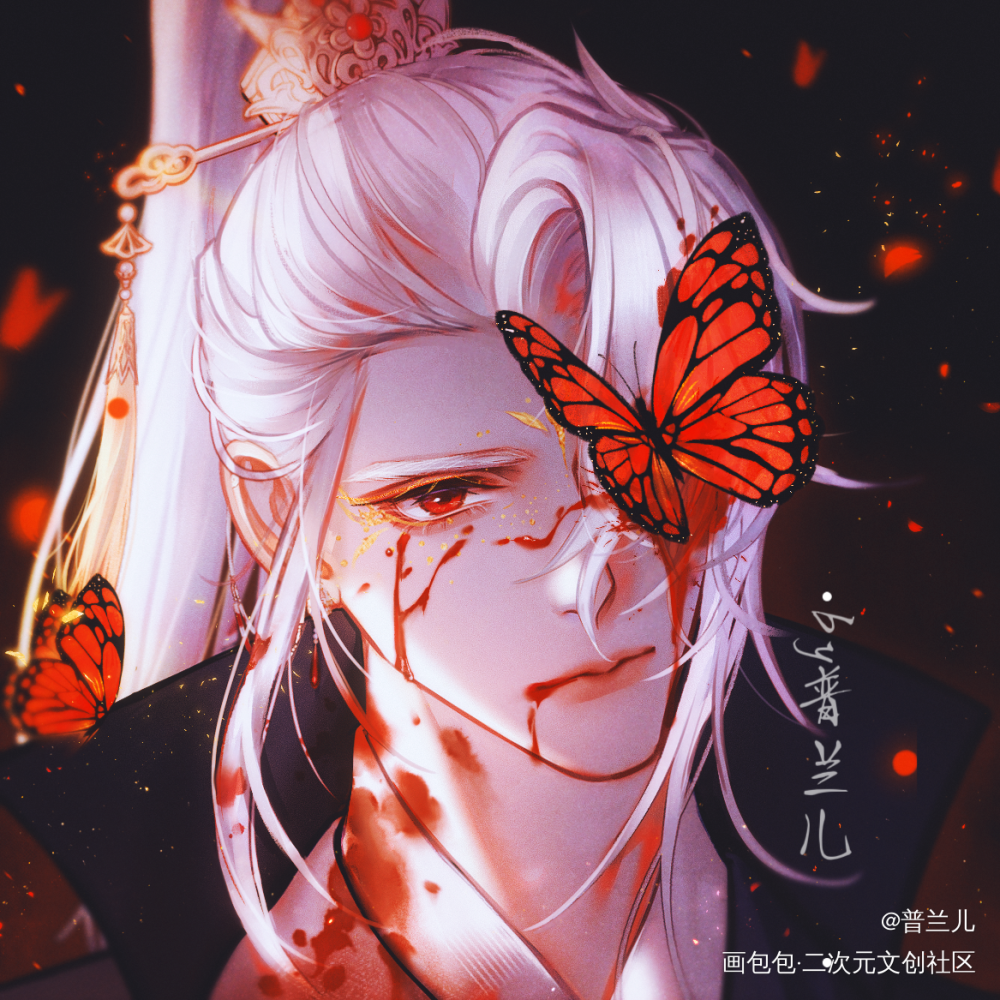 画债持续-1_古风平涂头像插画板绘原创绘画作品