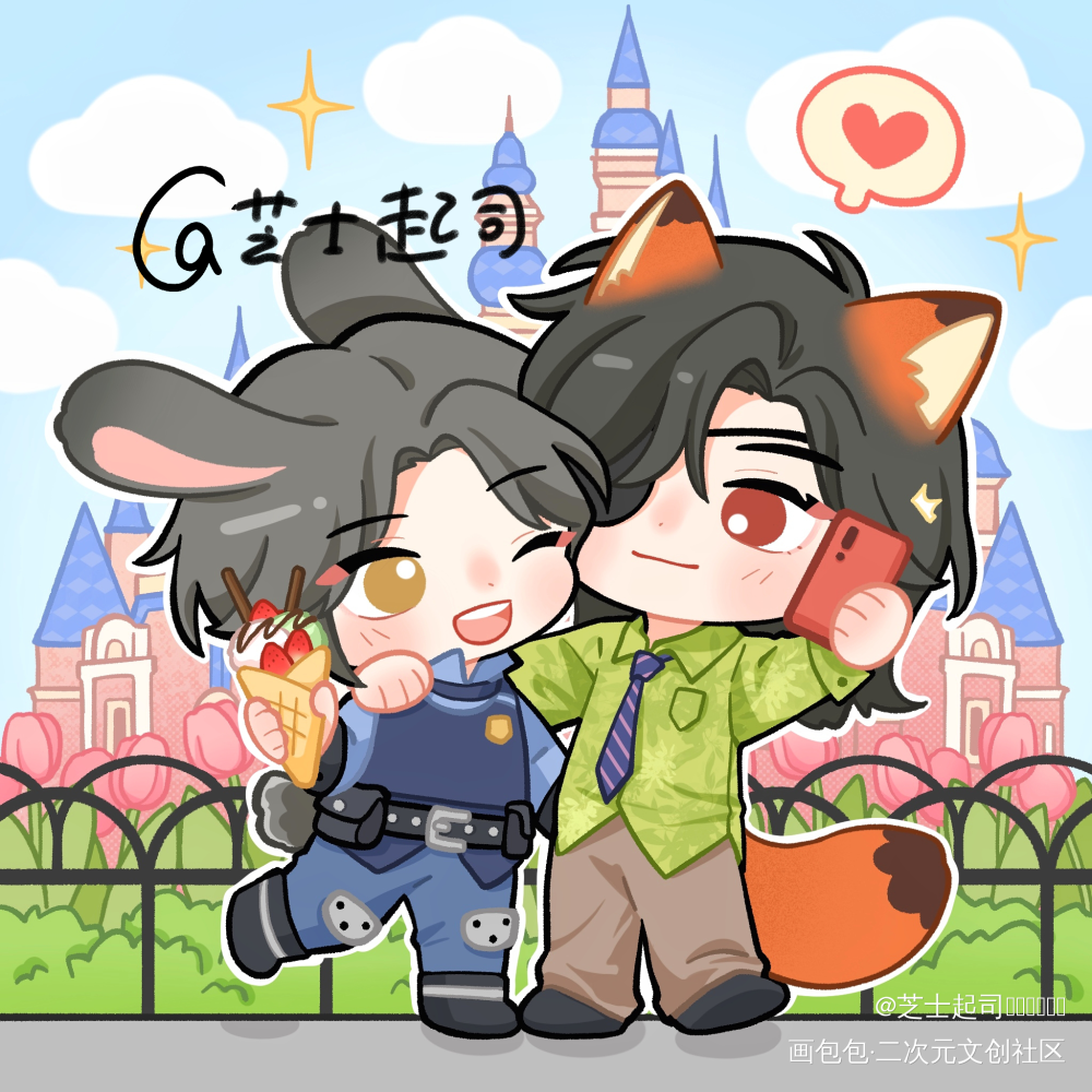 【花怜迪士尼一日游】_天官赐福花怜墨香铜臭绘画作品