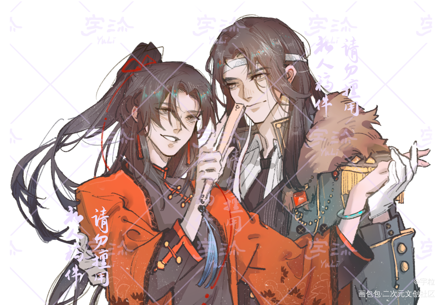 【纵赋琳琅】_魔道祖师忘羡绘画作品