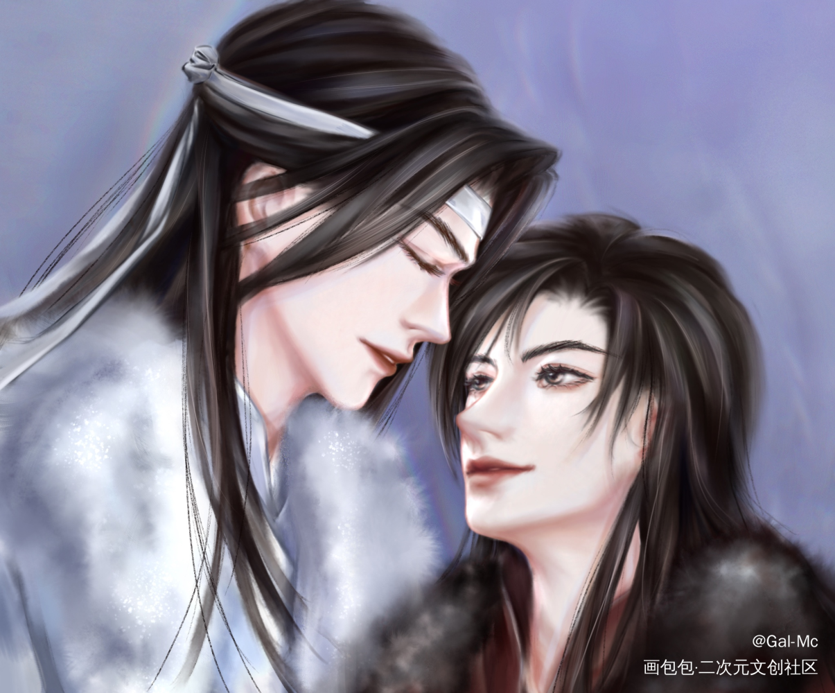 天气凉了就应该靠得近一点_魔道祖师忘羡蓝忘机魏无羡板绘涂我要上首推绘画作品