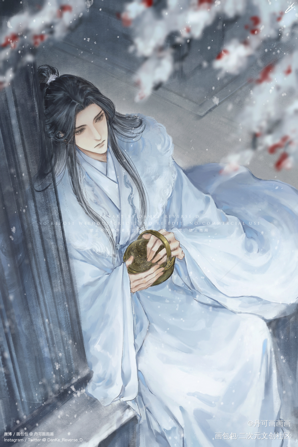 寒天空寂寞·楚妃版_二哈和他的白猫师尊燃晚楚晚宁绘画作品