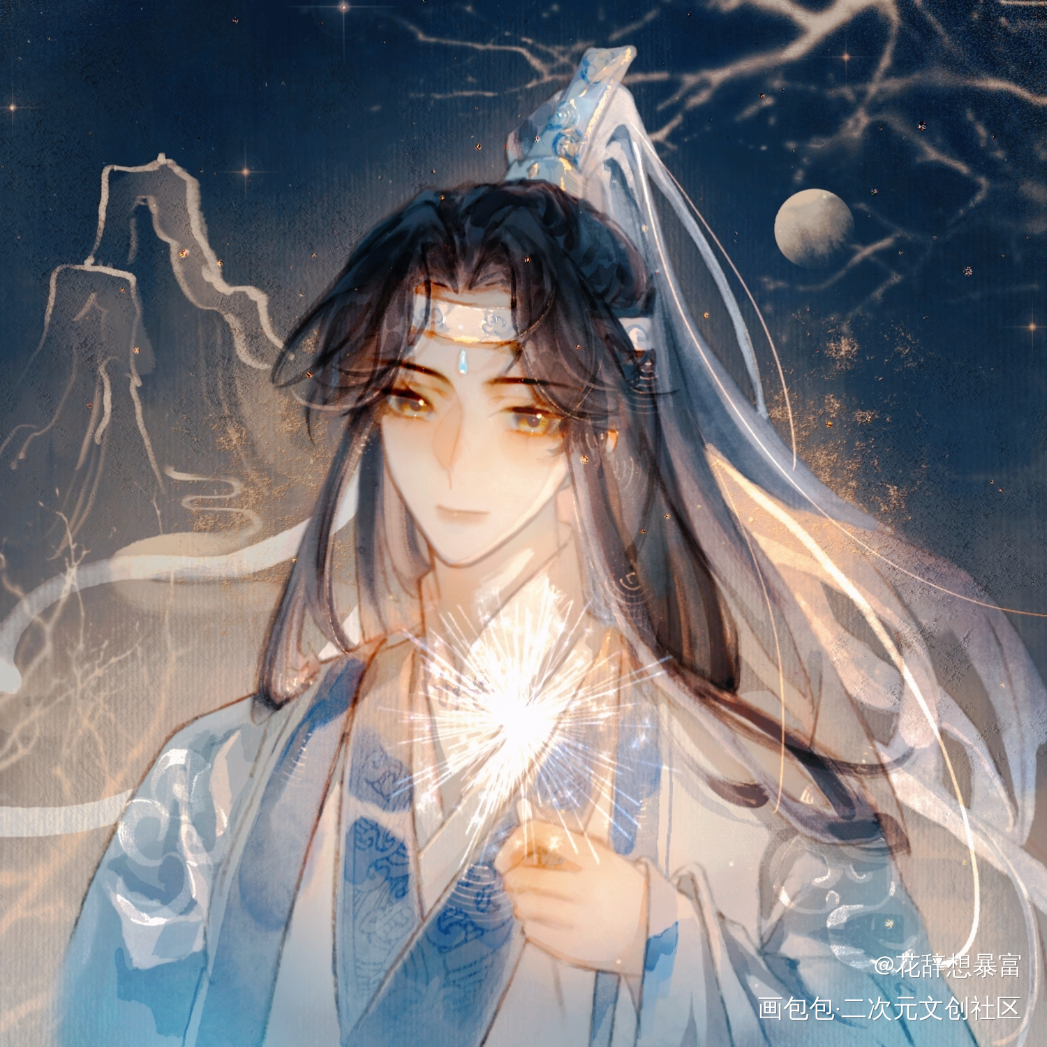 烟火（四个版本）_魔道祖师忘羡墨香铜臭绘画作品