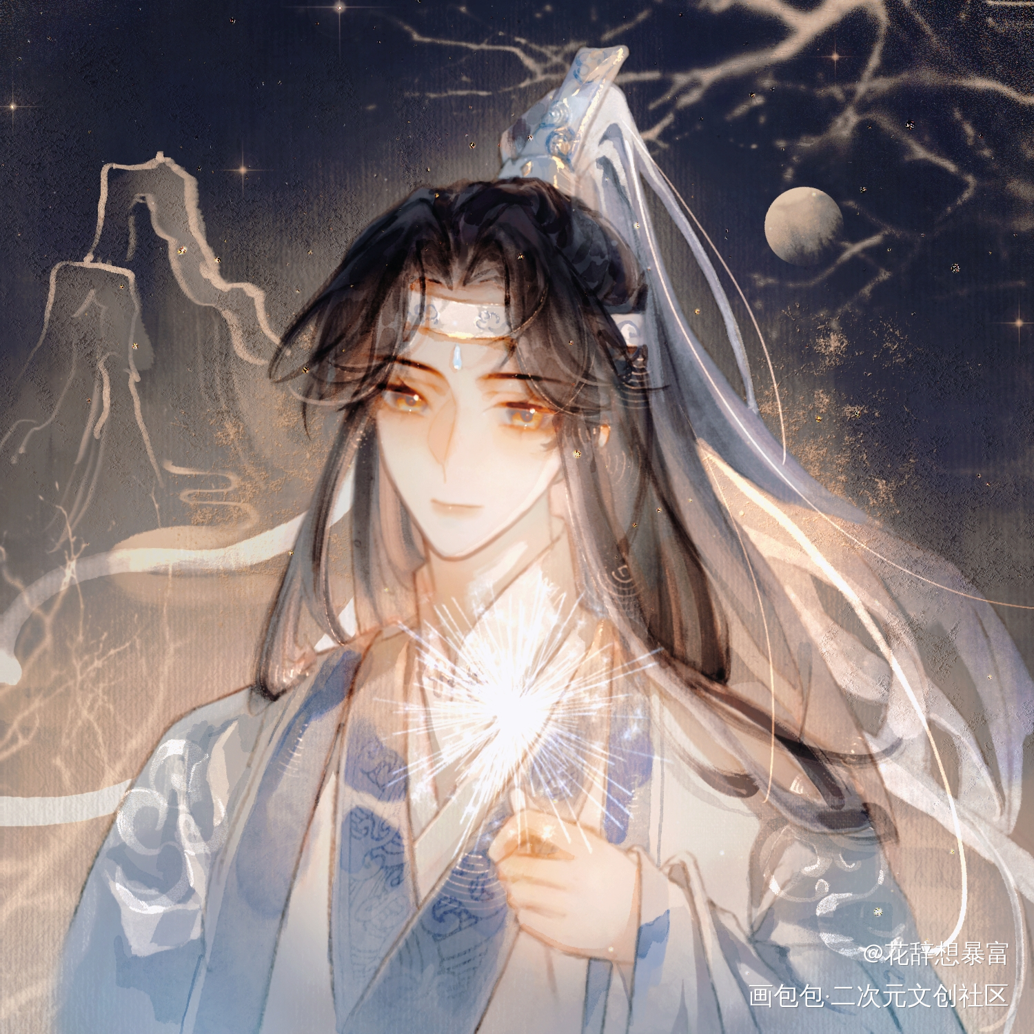 烟火（四个版本）_魔道祖师忘羡墨香铜臭绘画作品