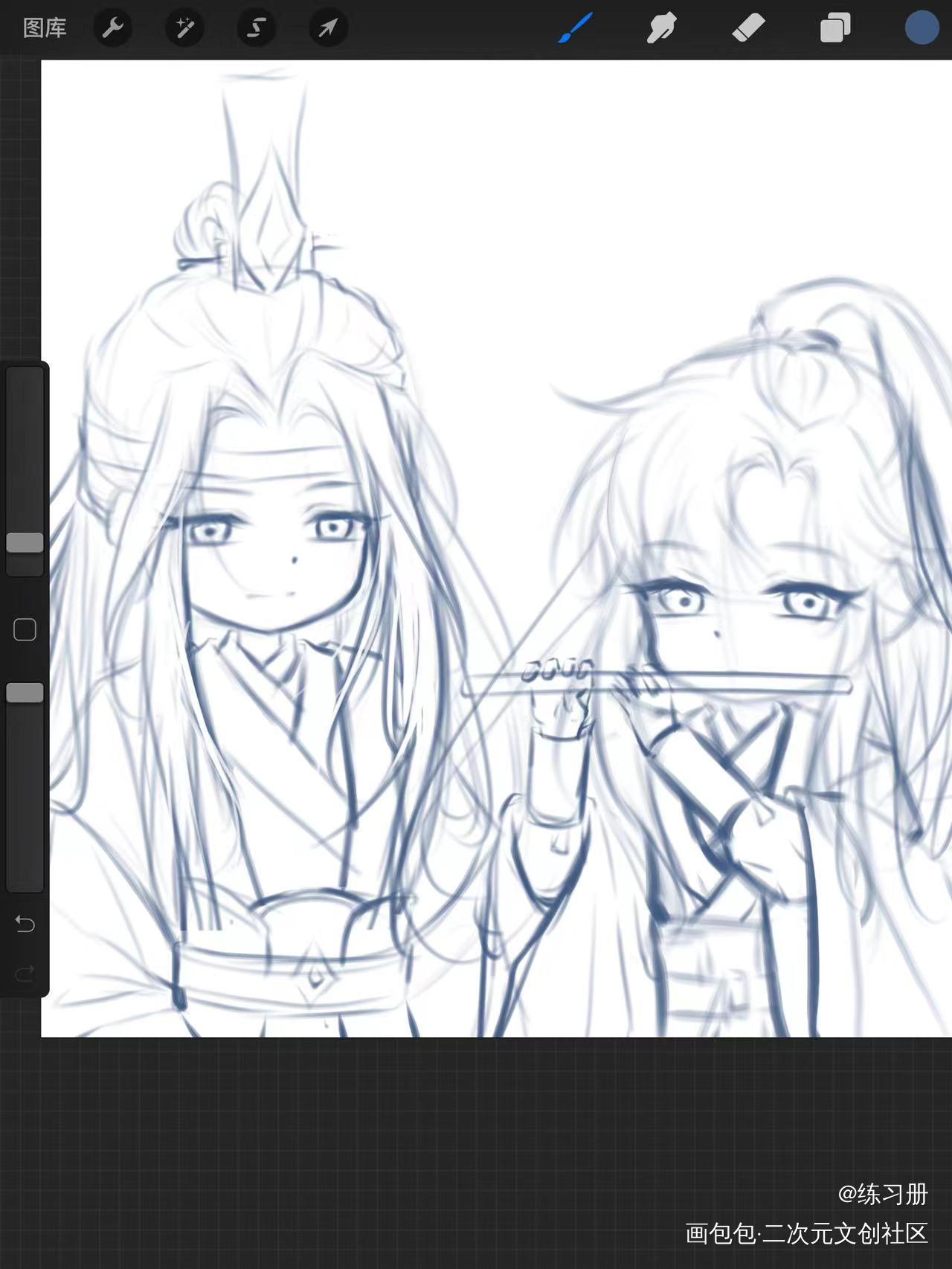草稿来辣_魔道祖师忘羡绘画作品