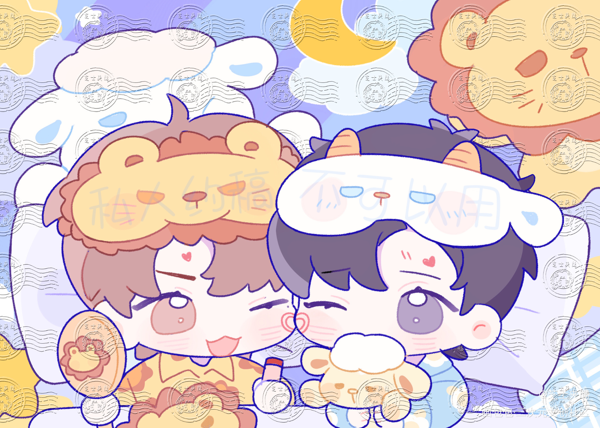 sweet dream_谁把谁当真188男团妹叔黎朔赵锦辛绘画作品