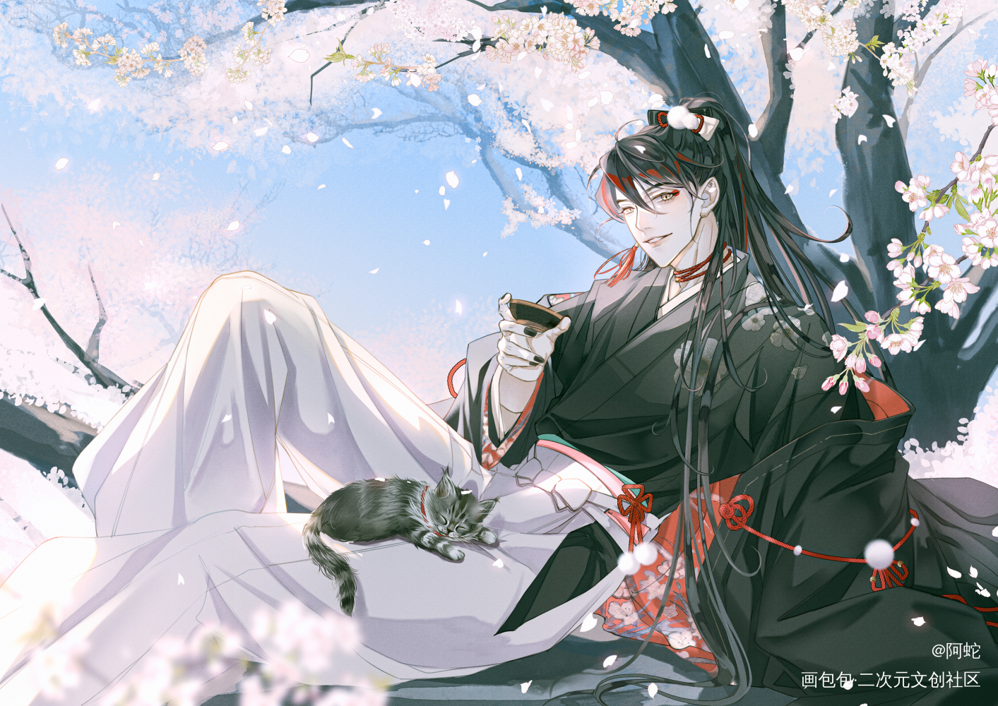 一周年小盒贺图❤️_插画同人voxakuma板绘绘画绘画作品