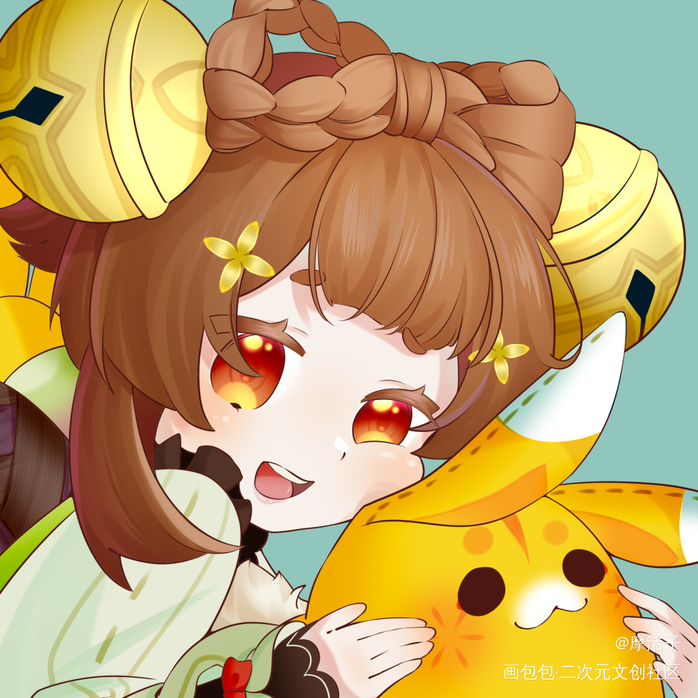 瑶瑶(三年）有期_原神头像同人瑶瑶绘画作品