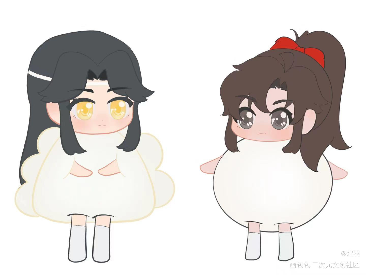 冬至快乐_魔道祖师忘羡Q版墨香铜臭绘画作品
