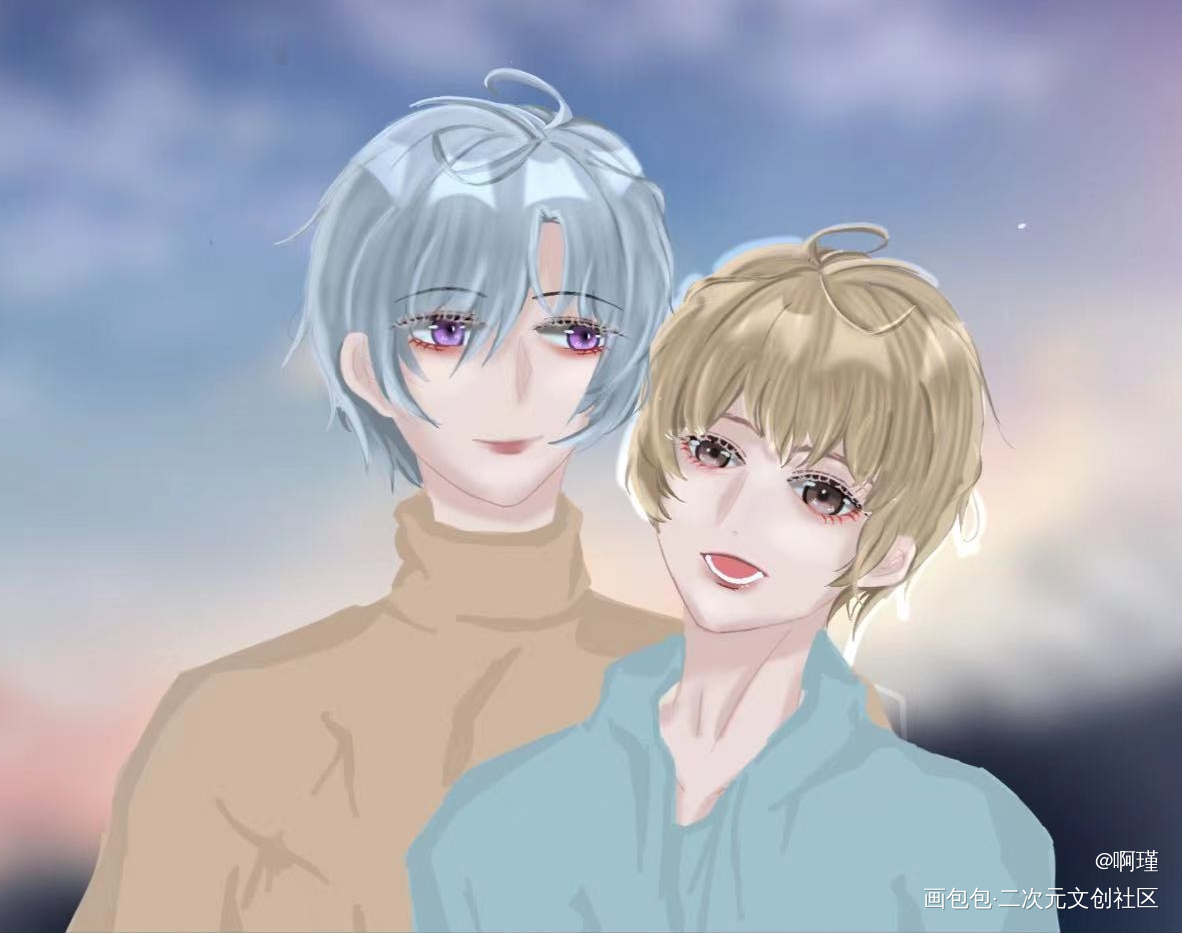 蓝发面包_职业替身188男团绘画作品
