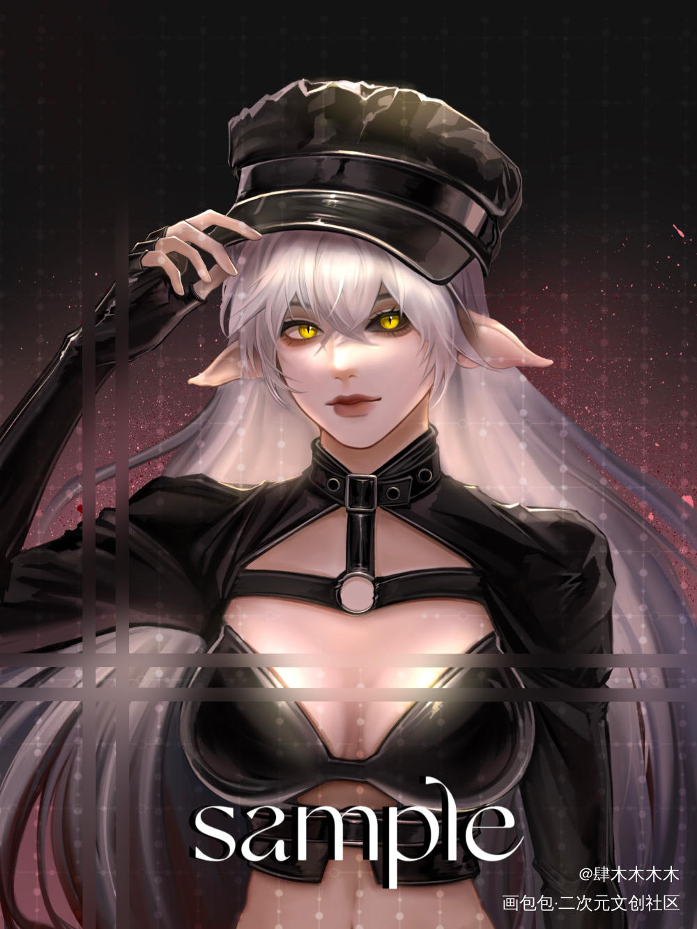 稿_阴阳师铃鹿御前板绘涂厚涂稿件绘画绘画作品