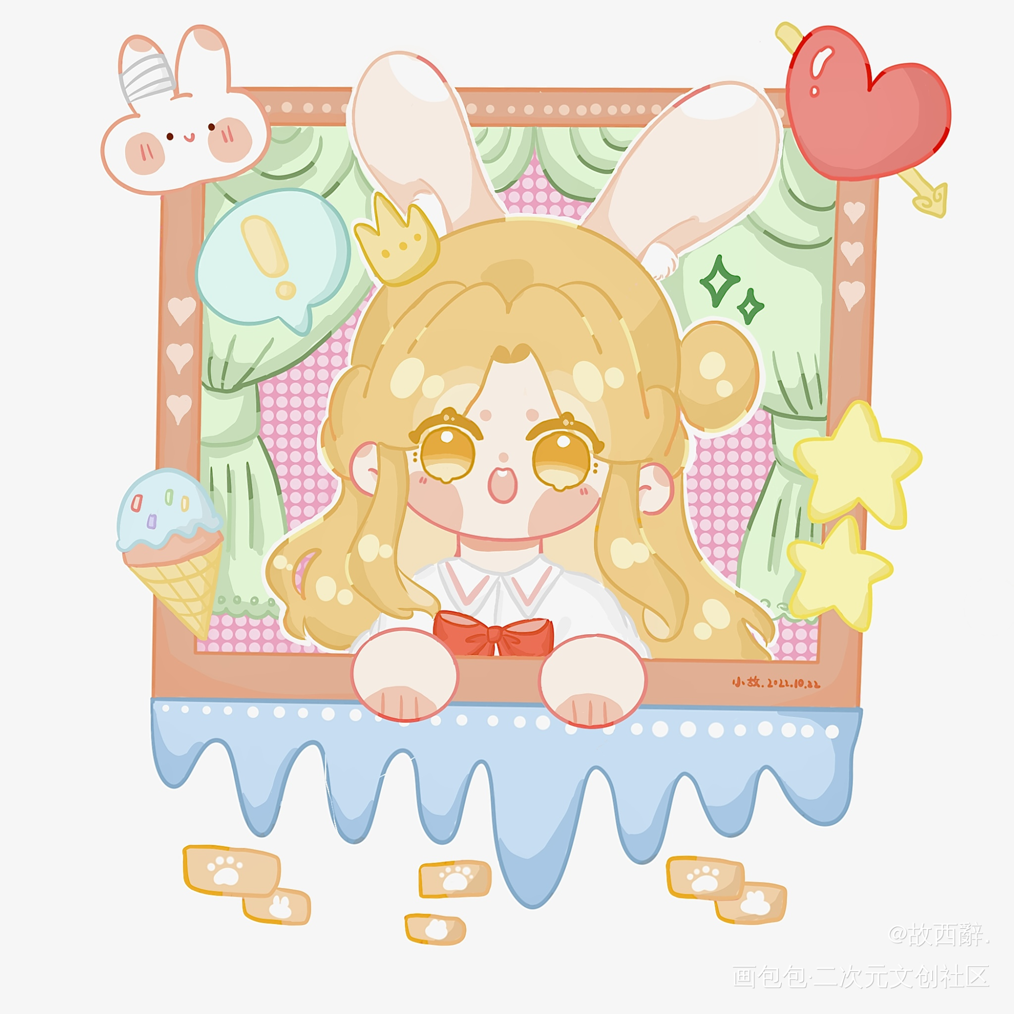 小兔王子🍓🐰_天官赐福墨香铜臭绘画作品