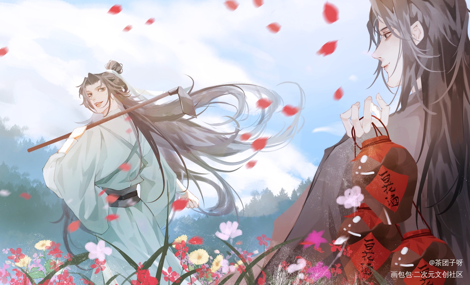 师父你看，我为你种了满山的花_六爻如椿绘画作品