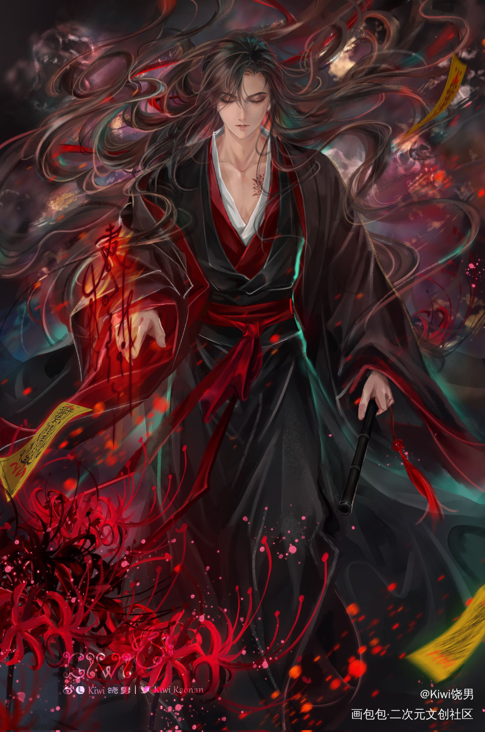 《无上邪尊夷陵老祖》_魔道祖师魏无羡墨香铜臭绘画作品