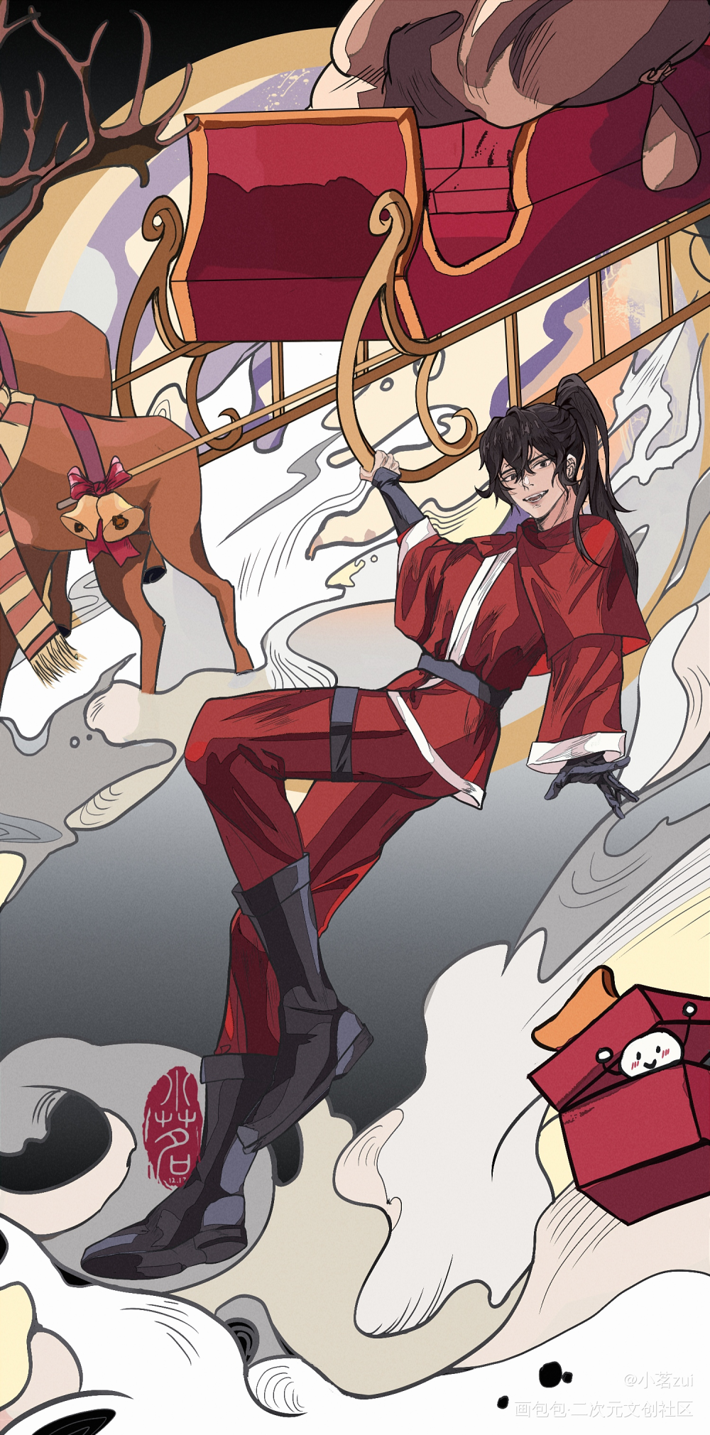 圣诞洋_魔道祖师薛洋平涂同人墨香铜臭绘画作品