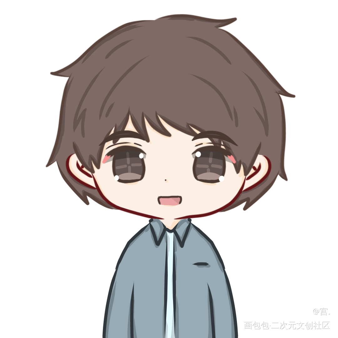 188Q版证件照，全员向_火焰戎装188男团任燚板绘涂绘画作品