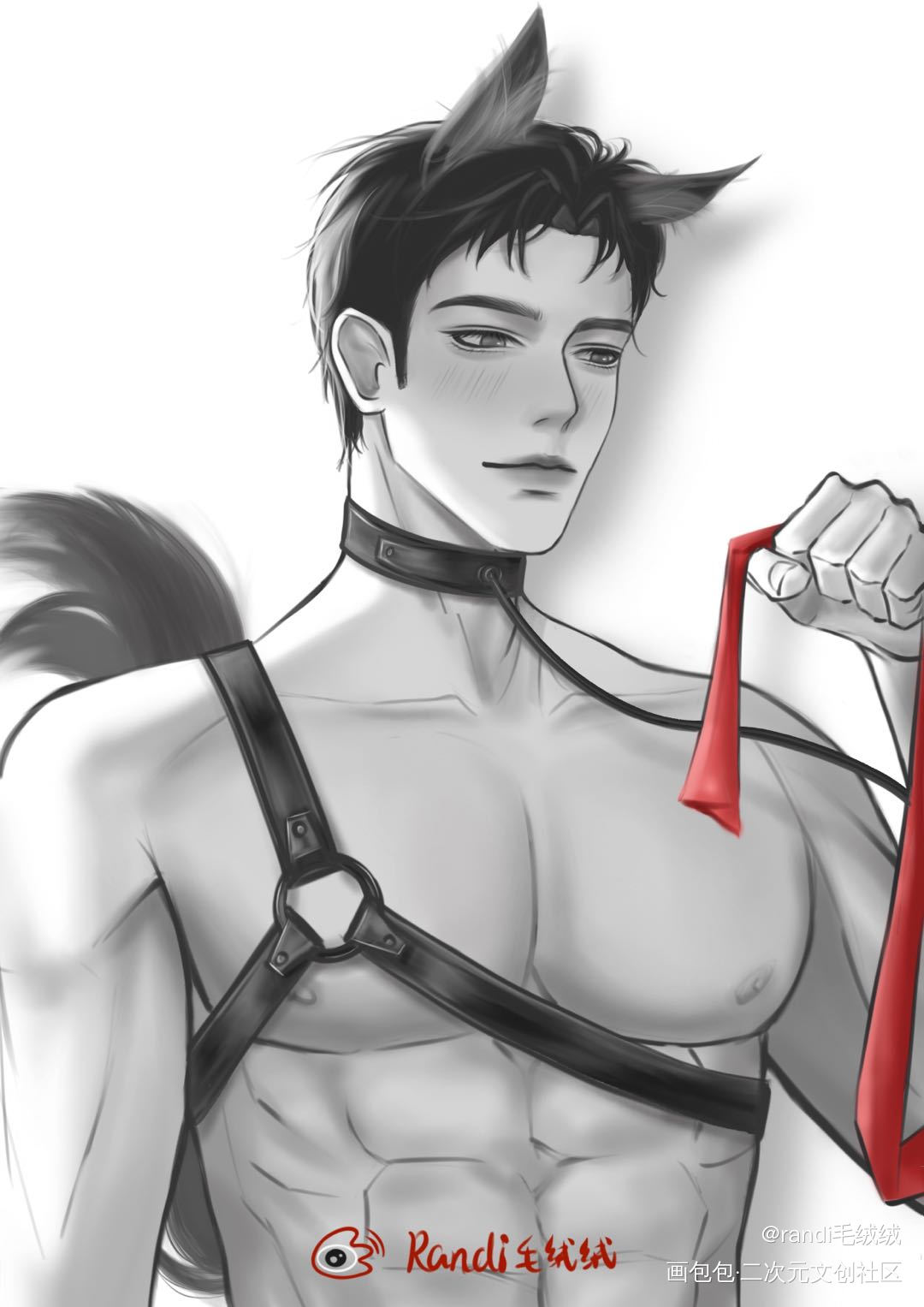 原修勾和顾狐狸_针锋对决188男团板绘涂绘画作品