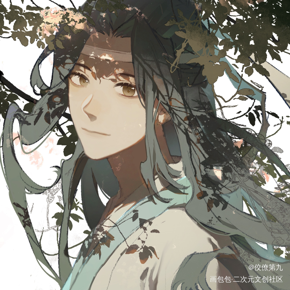 蓝忘机生日快乐_魔道祖师忘羡古风原耽墨香铜臭绘画作品