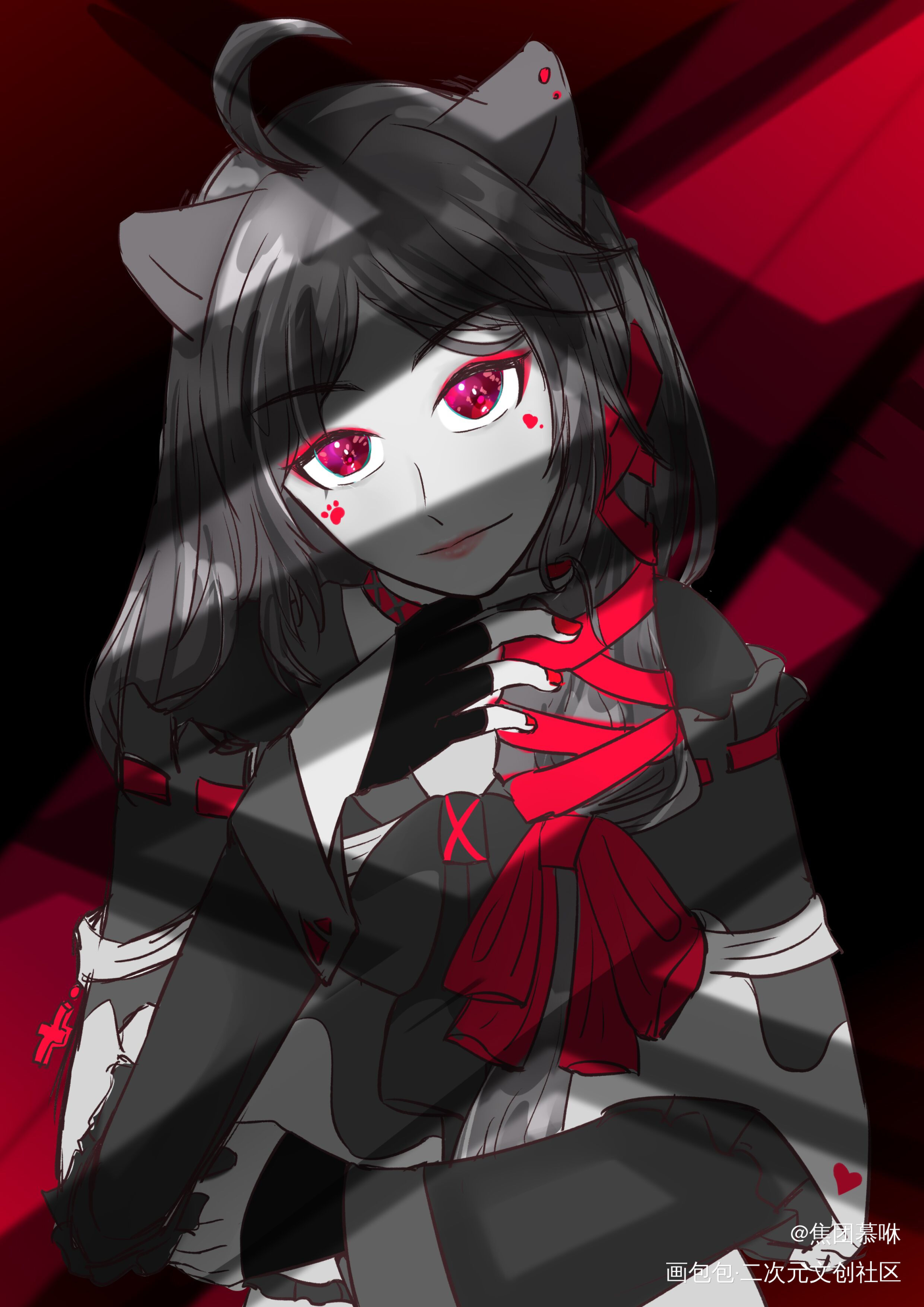 自设_指绘摸鱼绘画绘画作品