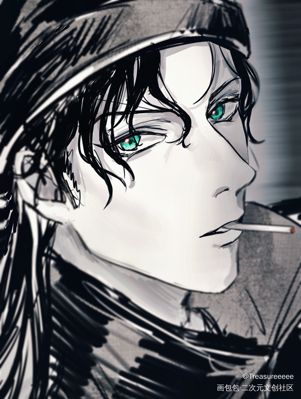 来杯黑麦威士忌～～～_名侦探柯南赤井秀一莱伊绘画作品