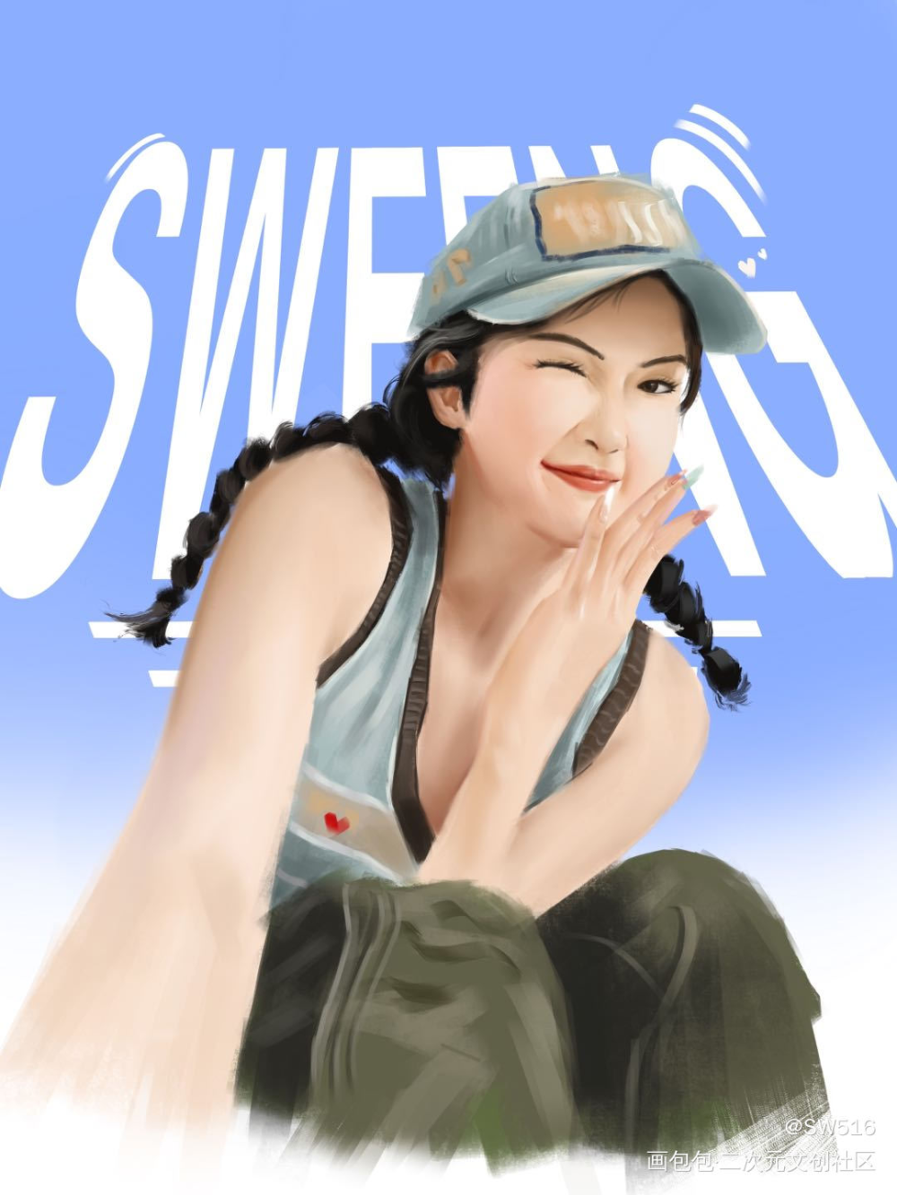 接稿ing_板绘涂厚涂白菜价接稿约稿绘画作品